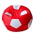 Кресло мяч детский Оксфорд Красно белый L (50х50х50 см) Папа Пуф